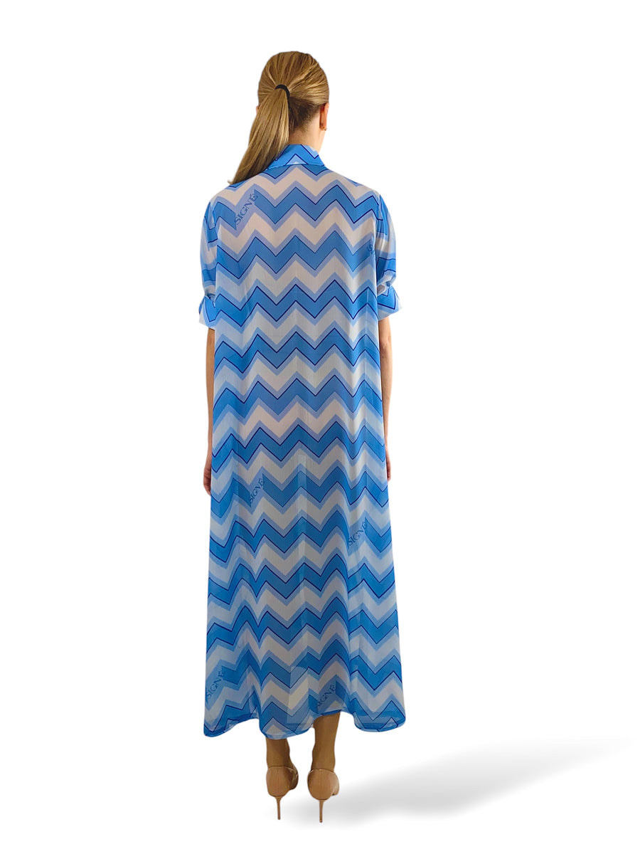 Zig Zag Kjole i Maxi-længde